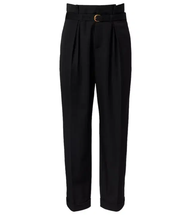 Chloe Chloé Belted pleated virgin wool tapered pants