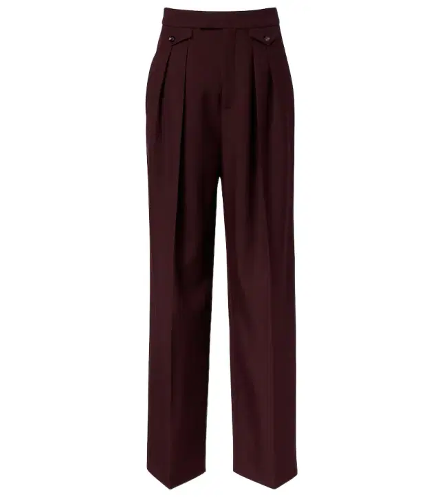 Chloé High-rise virgin wool wide-leg pants
