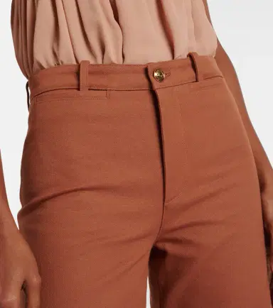 Chloé Chloé High-rise cotton canvas flared pants | Thumbnail 3