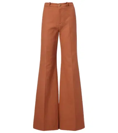 Chloé Chloé High-rise cotton canvas flared pants | Thumbnail 1