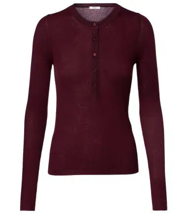 Chloe Chloé Wool Henley shirt | Thumbnail 1 Chloe Chloé Wool Henley shirt | Thumbnail 1