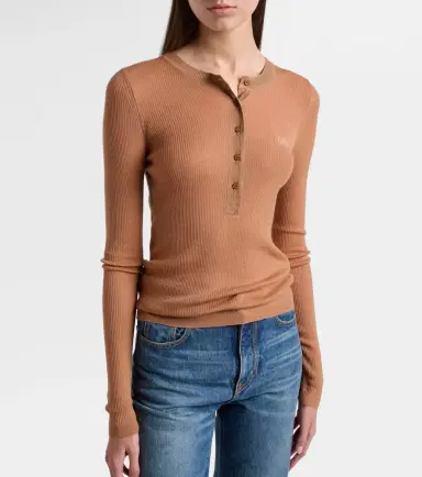 Chloé Chloé Wool Henley shirt | Thumbnail 2 Chloé Chloé Wool Henley shirt | Thumbnail 2