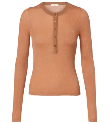 Chloé Chloé Wool Henley shirt | Thumbnail 1 Chloé Chloé Wool Henley shirt | Thumbnail 1