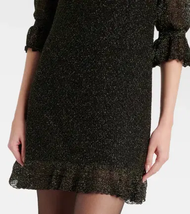 Chloé Chloé Ruffled lamé minidress | Thumbnail 2 Chloé Chloé Ruffled lamé minidress | Thumbnail 2