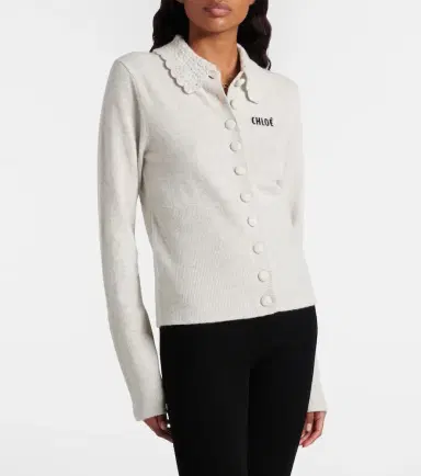 Chloé Chloé Logo wool cardigan | Thumbnail 3
