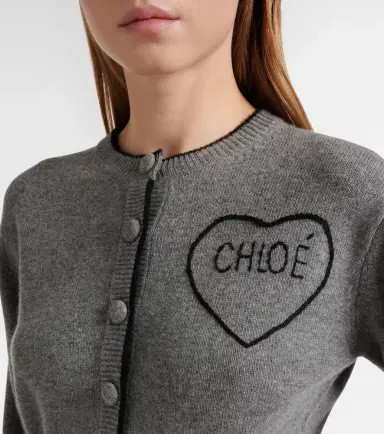 Chloé Chloé Logo wool and cashmere cardigan | Thumbnail 4 Chloé Chloé Logo wool and cashmere cardigan | Thumbnail 4