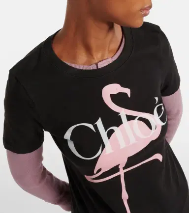 Chloé Chloé Logo cotton jersey T-shirt | Thumbnail 3 Chloé Chloé Logo cotton jersey T-shirt | Thumbnail 3