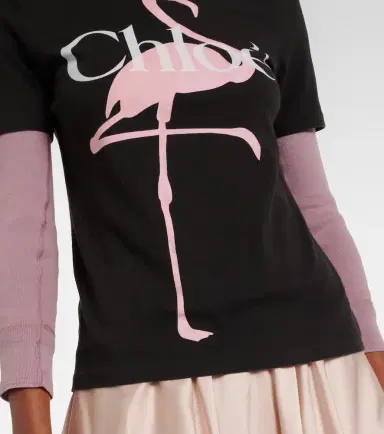 Chloé Chloé Logo cotton jersey T-shirt | Thumbnail 5 Chloé Chloé Logo cotton jersey T-shirt | Thumbnail 5