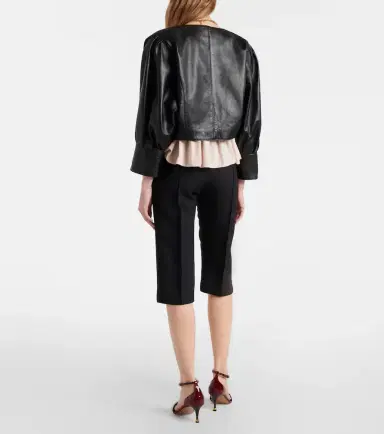 Chloe Chloé Virgin wool crêpe capri pants | Thumbnail 4 Chloe Chloé Virgin wool crêpe capri pants | Thumbnail 4