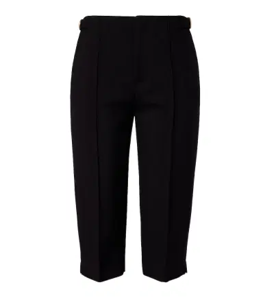 Chloe Chloé Virgin wool crêpe capri pants | Thumbnail 1 Chloe Chloé Virgin wool crêpe capri pants | Thumbnail 1