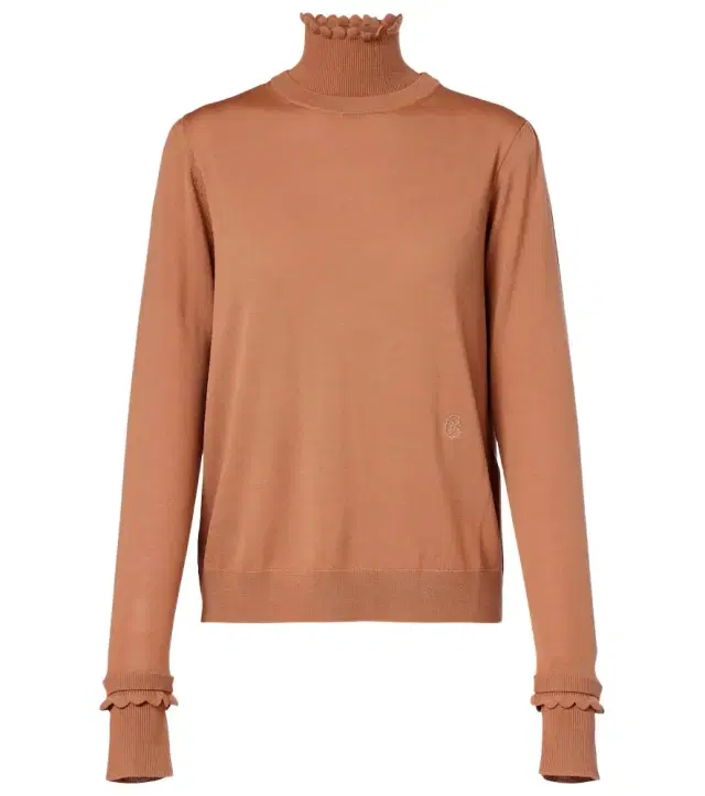 Chloé Ruffled wool turtleneck sweater