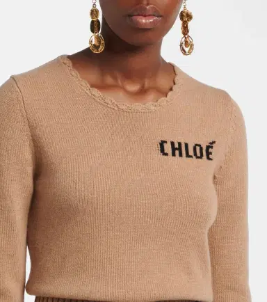 Chloe Chloé Logo wool and cashmere sweater | Thumbnail 4
