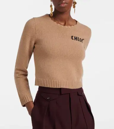 Chloe Chloé Logo wool and cashmere sweater | Thumbnail 5