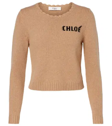 Chloe Chloé Logo wool and cashmere sweater | Thumbnail 1