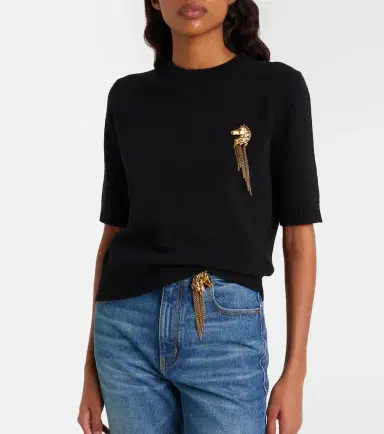 Chloé Chloé Embellished wool and cashmere sweater | Thumbnail 2