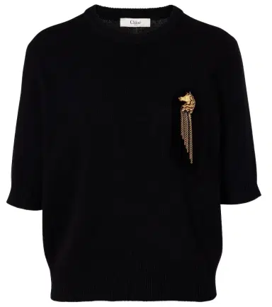 Chloé Chloé Embellished wool and cashmere sweater | Thumbnail 1