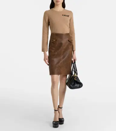 Chloé Chloé Leather miniskirt | Thumbnail 2
