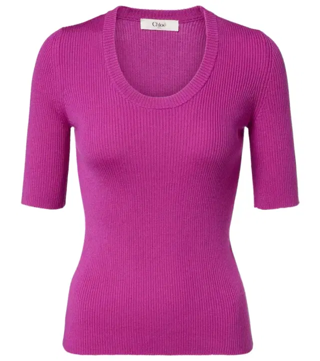Chloé Ribbed-knit wool top