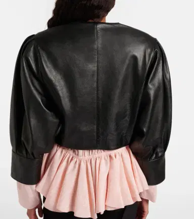 Chloé Chloé Cropped leather jacket | Thumbnail 5 Chloé Chloé Cropped leather jacket | Thumbnail 5