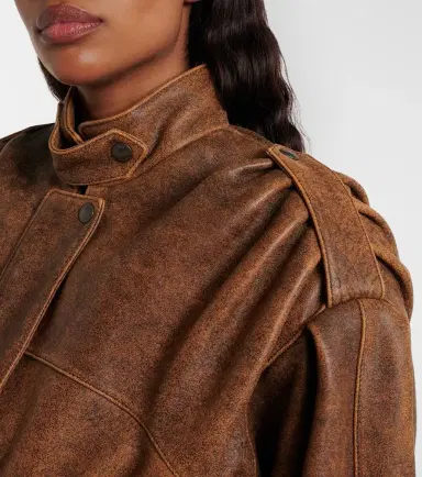 Chloé Chloé Cropped leather biker jacket | Thumbnail 5