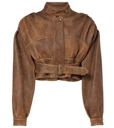 Chloé Chloé Cropped leather biker jacket | Thumbnail 1