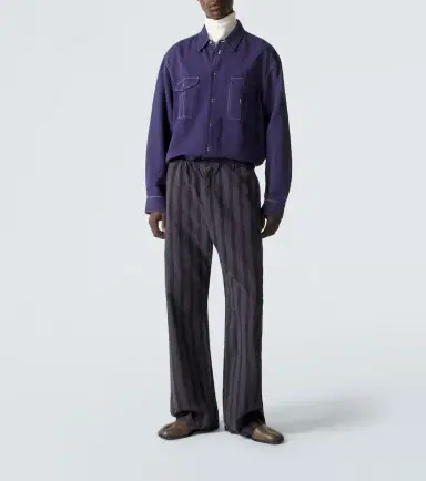 Maison Margiela Striped cotton wide-leg pants | Thumbnail 4 Maison Margiela Striped cotton wide-leg pants | Thumbnail 4
