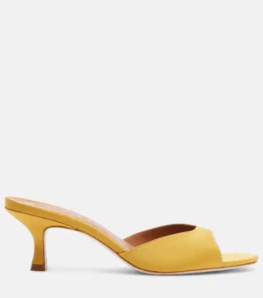 Staud Brigitte leather-trimmed mules | Thumbnail 2