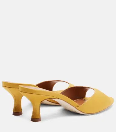 Staud Brigitte leather-trimmed mules | Thumbnail 3