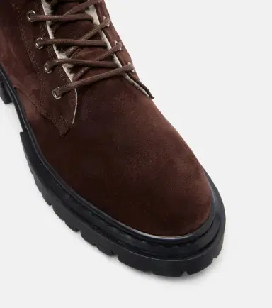 Staud Henry shearling-lined suede combat boots | Thumbnail 3