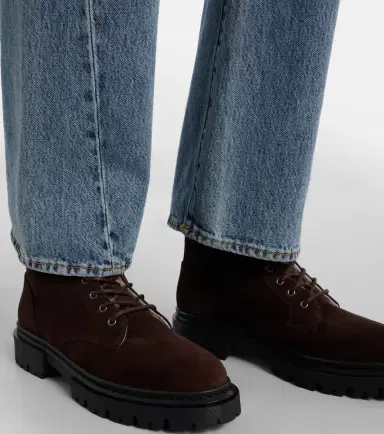 Staud Henry shearling-lined suede combat boots | Thumbnail 6