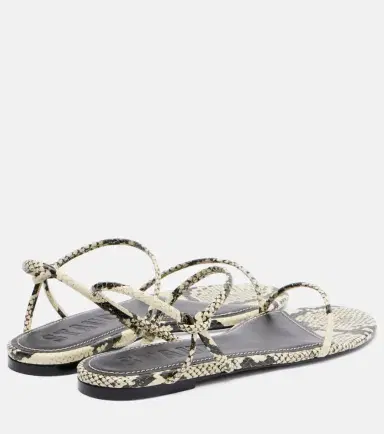 Staud Laurel snake-effect leather sandals | Thumbnail 4 Staud Laurel snake-effect leather sandals | Thumbnail 4