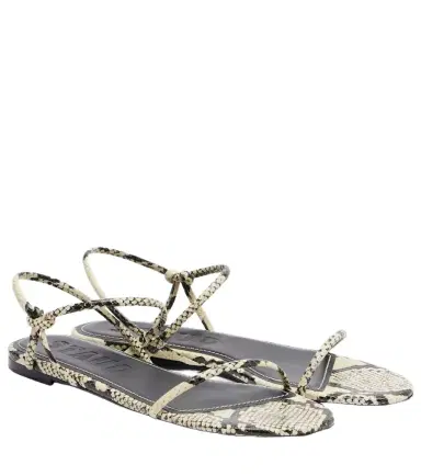 Staud Laurel snake-effect leather sandals | Thumbnail 1 Staud Laurel snake-effect leather sandals | Thumbnail 1