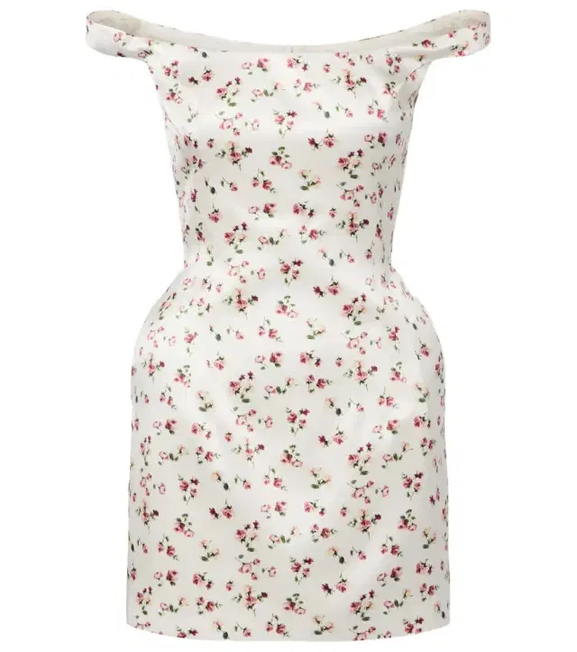 Magda Butrym Floral silk satin minidress