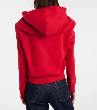 Magda Butrym Scarf-detail cotton-blend hoodie | Thumbnail 3 Magda Butrym Scarf-detail cotton-blend hoodie | Thumbnail 3