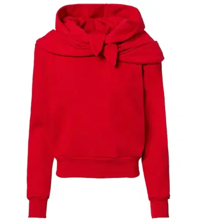 Magda Butrym Scarf-detail cotton-blend hoodie | Thumbnail 1 Magda Butrym Scarf-detail cotton-blend hoodie | Thumbnail 1