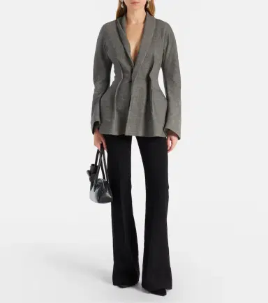 Magda Butrym Draped wool-blend blazer | Thumbnail 4