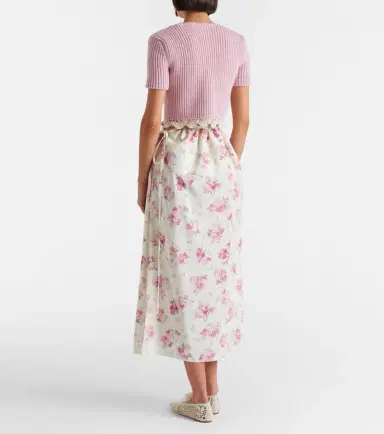 Magda Butrym Floral silk midi skirt | Thumbnail 2