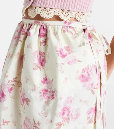 Magda Butrym Floral silk midi skirt | Thumbnail 4