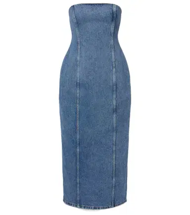 Magda Butrym Strapless denim bustier dress | Thumbnail 1