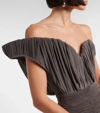 Magda Butrym Asymmetric one-shoulder ruched bustier dress | Thumbnail 4 Magda Butrym Asymmetric one-shoulder ruched bustier dress | Thumbnail 4