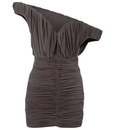 Magda Butrym Asymmetric one-shoulder ruched bustier dress | Thumbnail 1 Magda Butrym Asymmetric one-shoulder ruched bustier dress | Thumbnail 1