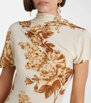 Magda Butrym Floral scarf-detail midi dress | Thumbnail 3