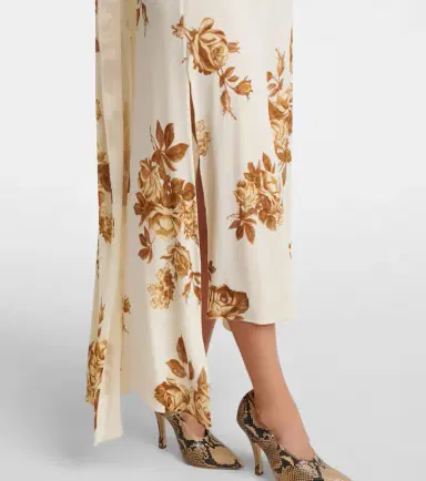 Magda Butrym Floral scarf-detail midi dress | Thumbnail 4