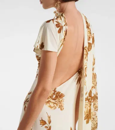 Magda Butrym Floral scarf-detail midi dress | Thumbnail 6