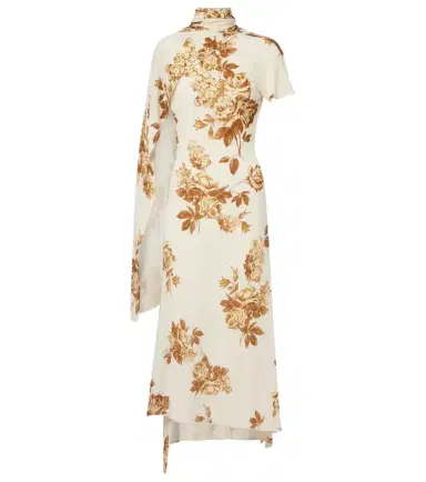Magda Butrym Floral scarf-detail midi dress | Thumbnail 1