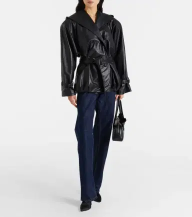 Magda Butrym Hooded leather jacket | Thumbnail 2 Magda Butrym Hooded leather jacket | Thumbnail 2