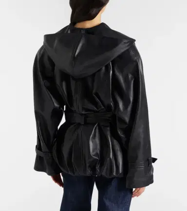 Magda Butrym Hooded leather jacket | Thumbnail 5 Magda Butrym Hooded leather jacket | Thumbnail 5
