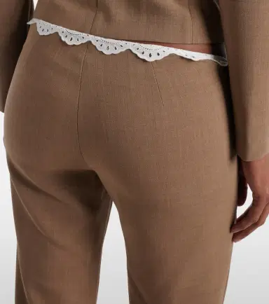 Magda Butrym Lace-trimmed wool straight pants | Thumbnail 5