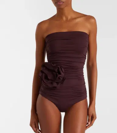 Magda Butrym Floral-appliqué ruched swimsuit | Thumbnail 5