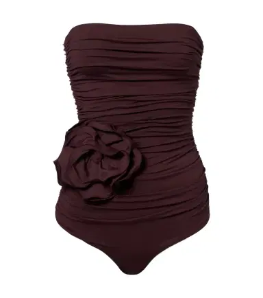 Magda Butrym Floral-appliqué ruched swimsuit | Thumbnail 1